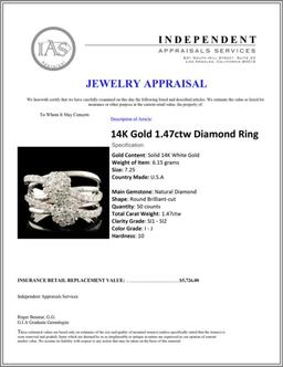 14K Gold 1.47ctw Diamond Ring