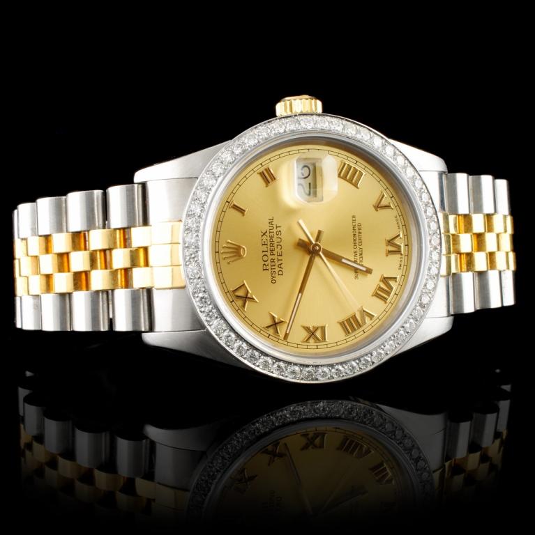 Rolex DateJust Diamond 36MM Wristwatch