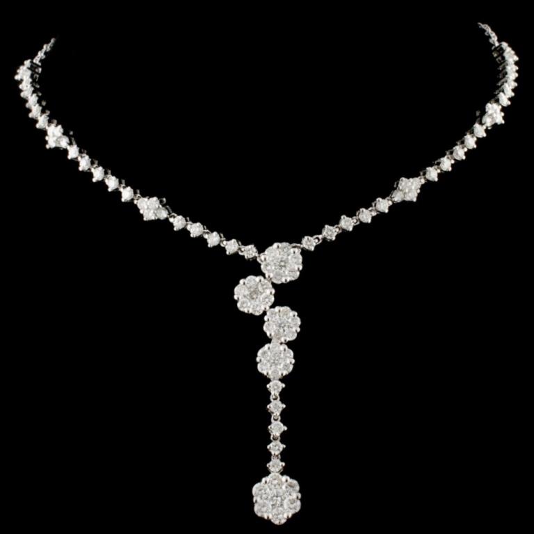 14K White Gold 2.02ctw Diamond Necklace