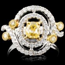 18K Gold 1.10ctw Fancy Color Diamond Ring