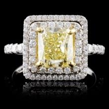 18K White Gold 2.57ctw Fancy Diamond Ring