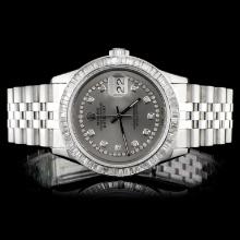 Rolex SS DateJust Diamond Men's Watch