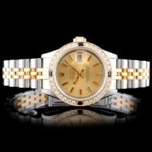Rolex YG/SS DateJust Diamond Ladies Wristwatch