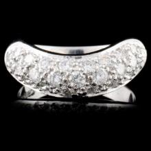 Platinum 0.93ctw Diamond Ring