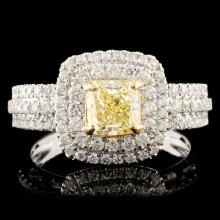18K Gold 1.30ctw Fancy Diamond Ring