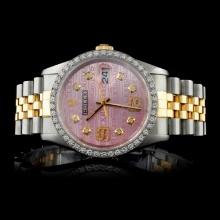 Rolex YG/SS DateJust Diamond 36MM watch