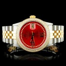 Rolex YG/SS 36MM DateJust Diamond Watch