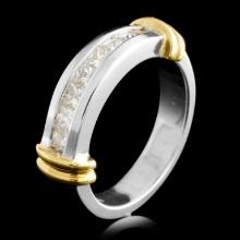 18K TT Gold 0.65ctw Diamond Ring