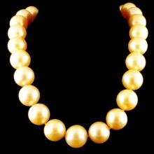 14K Gold 14-16MM Tahitian South Sea Pearl Necklace