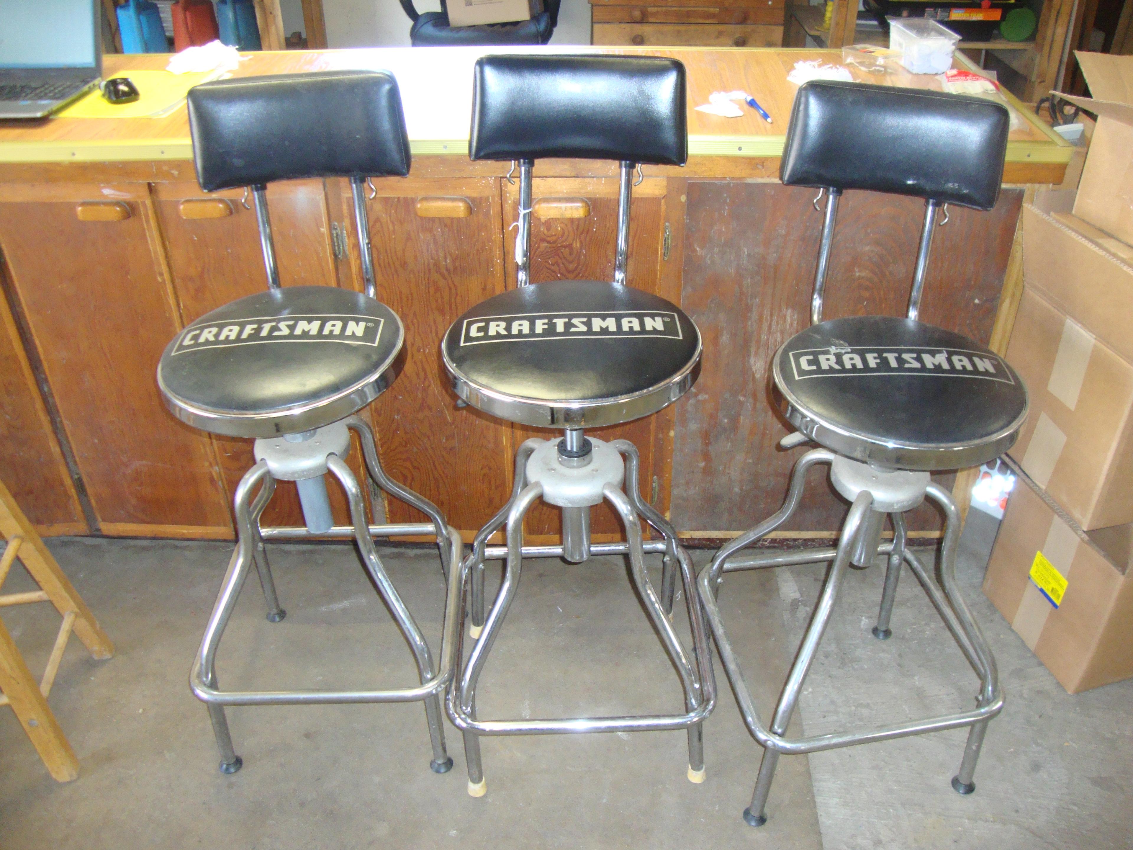 Three Craftsman Shop/Bar Stools