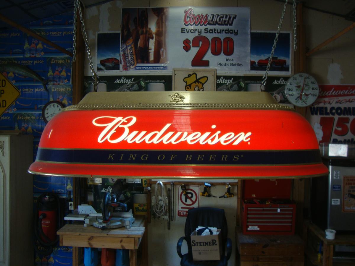 Budweiser Pool Table Light