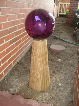 Purple gazing ball