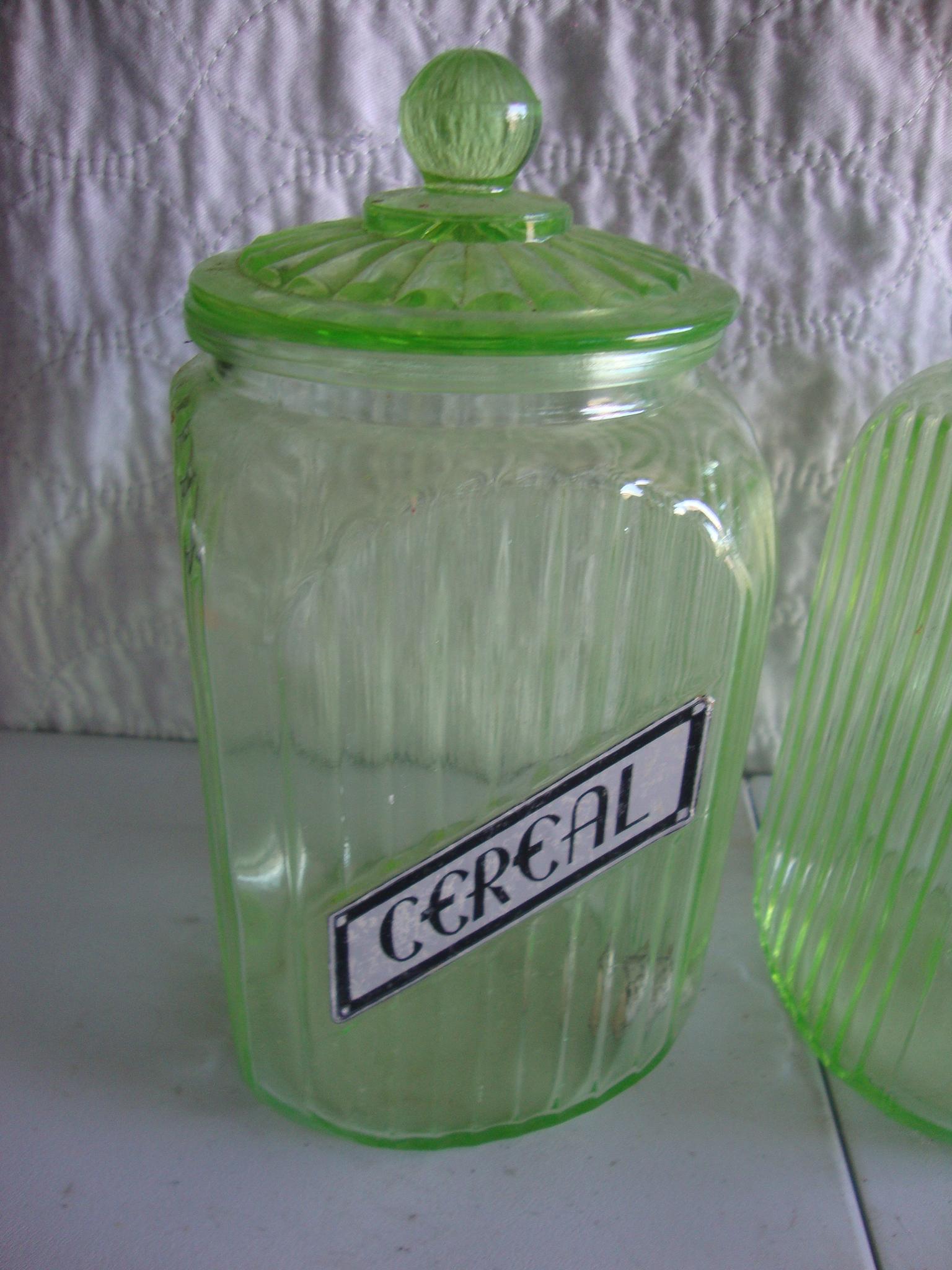 Green Depression Glass