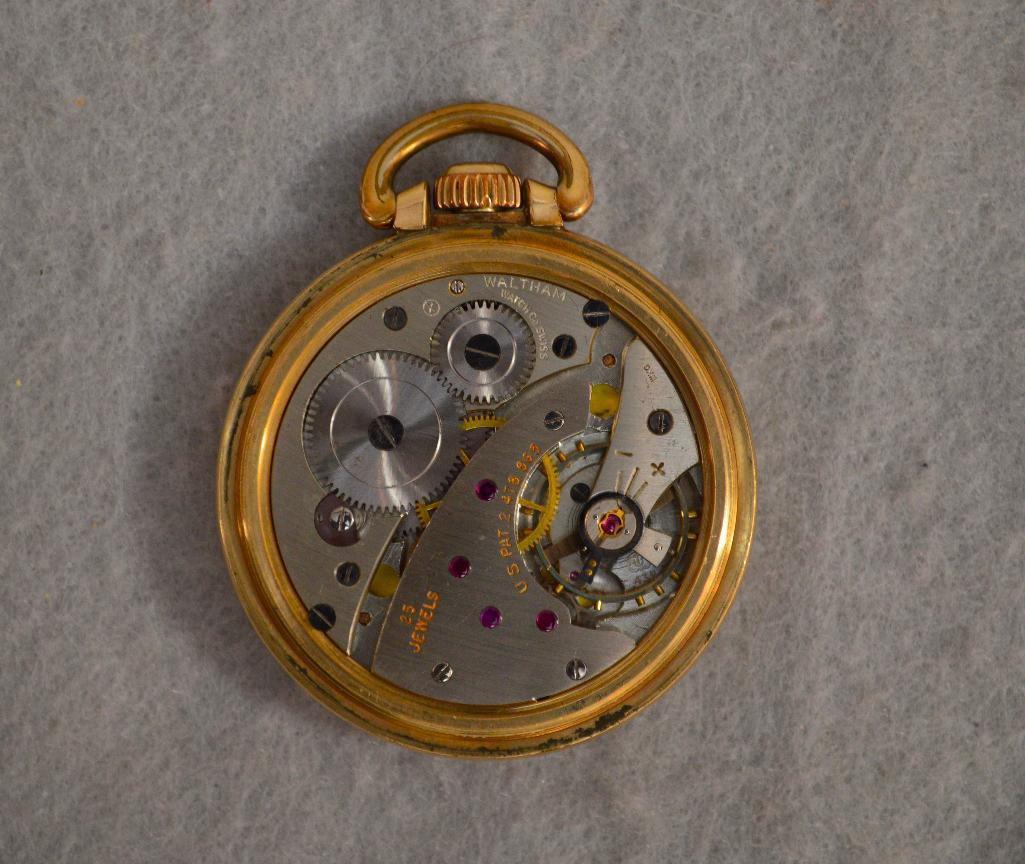 Swiss Waltham 431 Shockprotected Antimagnetic 25-jewel Railroad Pocket Watch