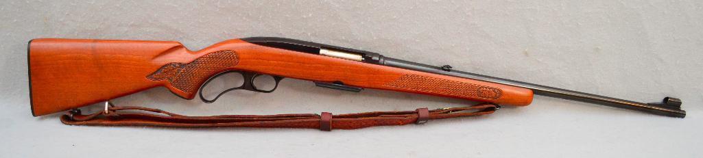 Winchester Model 88 .308 Cal Lever Action Carbine Carved Stock W/ Leather Shoulder Strap