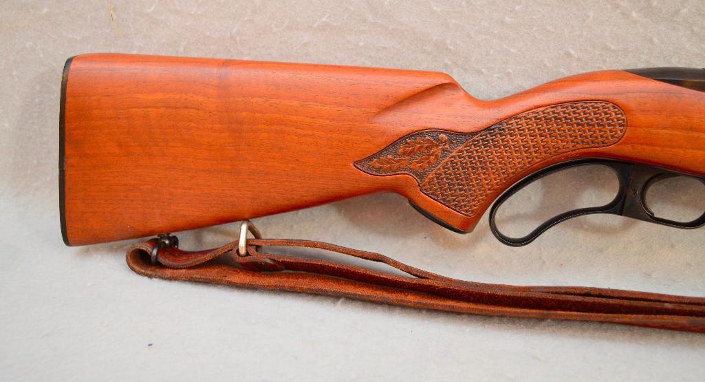 Winchester Model 88 .308 Cal Lever Action Carbine Carved Stock W/ Leather Shoulder Strap