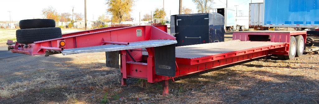 Pratt 1990 40' Double Drop 5th Wheel Trailer, Tandem Axle Duals