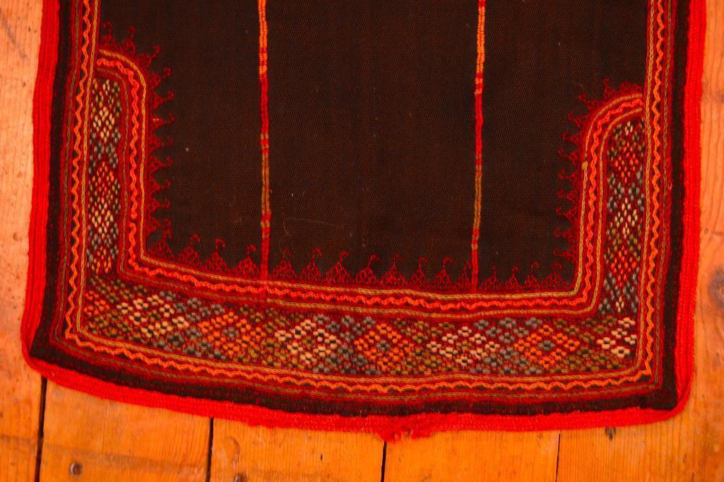 Moroccan Hand Made Wool Saddle Bag, 1'8" X 2'6", See Photos For Detail And Condition