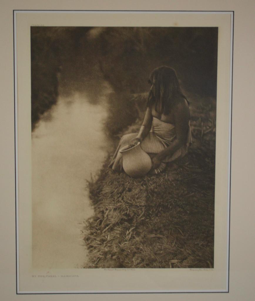 Edward S. Curtis (1868-1952),"by The Canal-maricopa" Circa 1907, Tweed Print Photogravure
