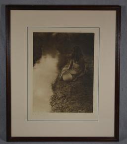 Edward S. Curtis (1868-1952),"by The Canal-maricopa" Circa 1907, Tweed Print Photogravure