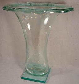 Tony Evans(american 1942-2009) 23-1/2" Decorative Glass Art Vase