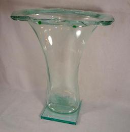 Tony Evans(american 1942-2009) 23-1/2" Decorative Glass Art Vase