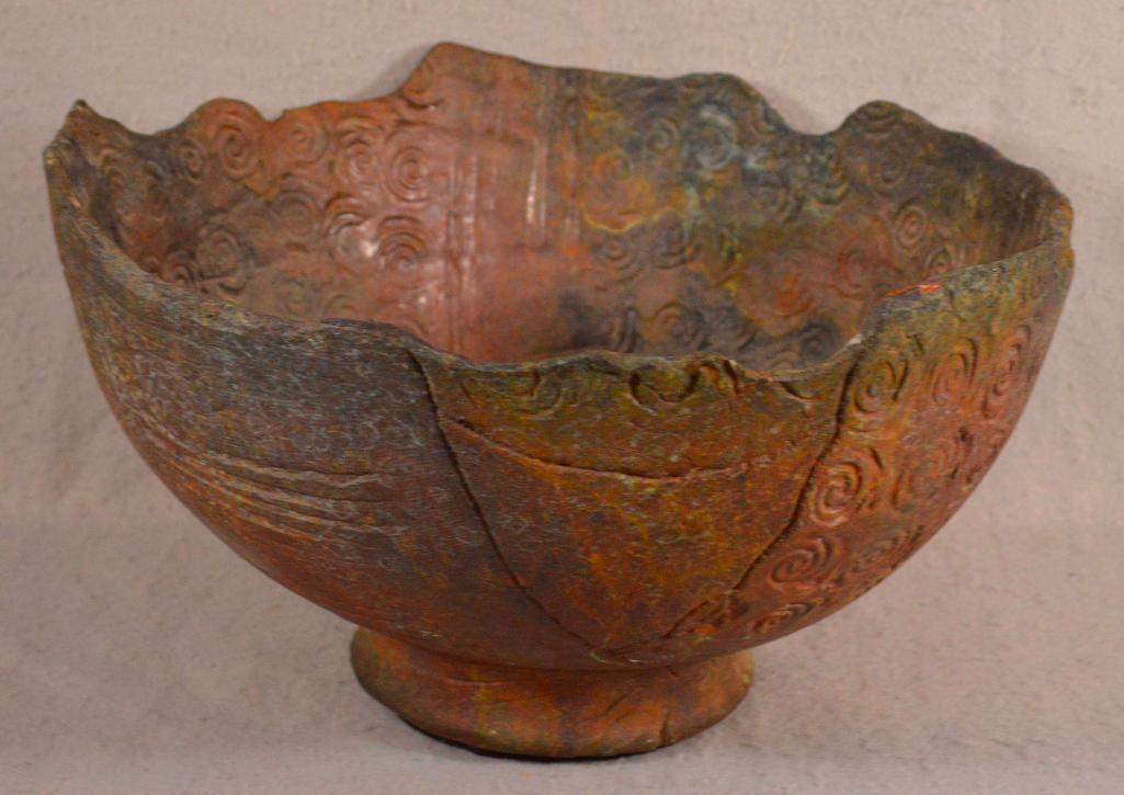 Tony Evans(american 1942-2009) 62 Raku Pottery Bowl