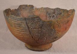 Tony Evans(american 1942-2009) 62 Raku Pottery Bowl