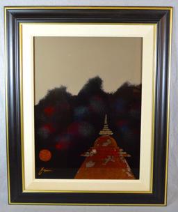 Tony Evans(american 1942-2009) "avalanche" No. 6, Mixed Media, Framed Under Glass