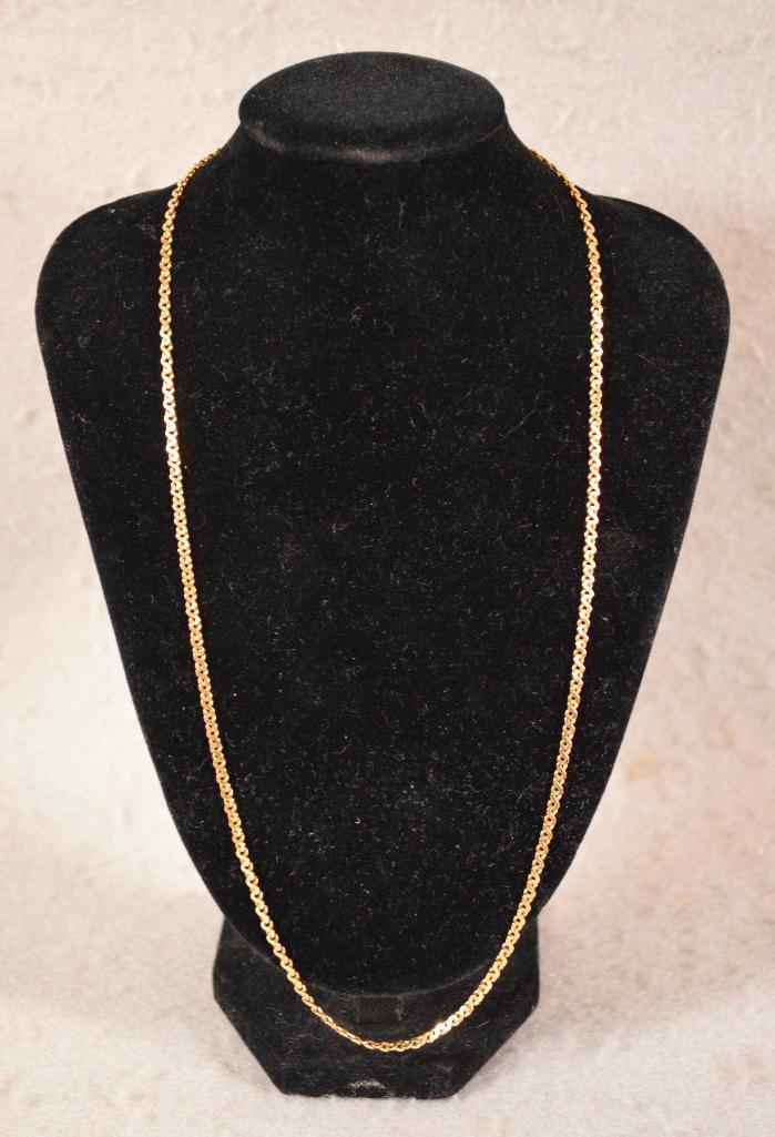14k Yellow Gold Necklace, 20-1/2" length