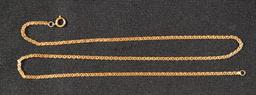 14k Yellow Gold Necklace, 20-1/2" length
