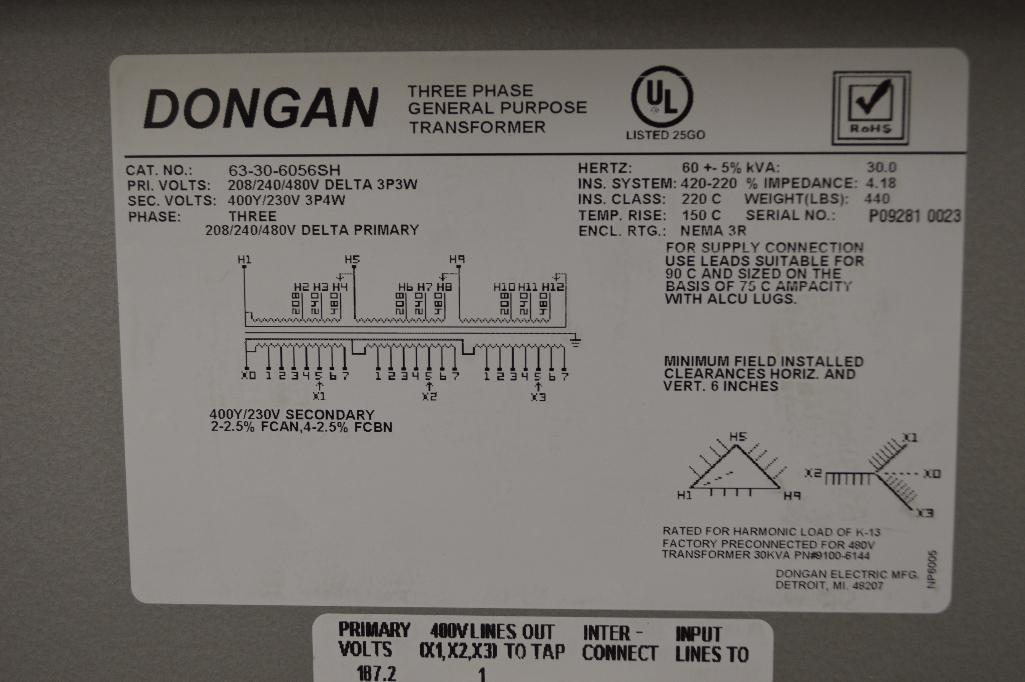 Dongan Transformer 3-phase General Purpose Step Down Transformer