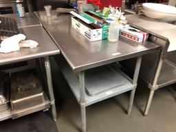 Stainless Steel Top Bullnose Prep Table