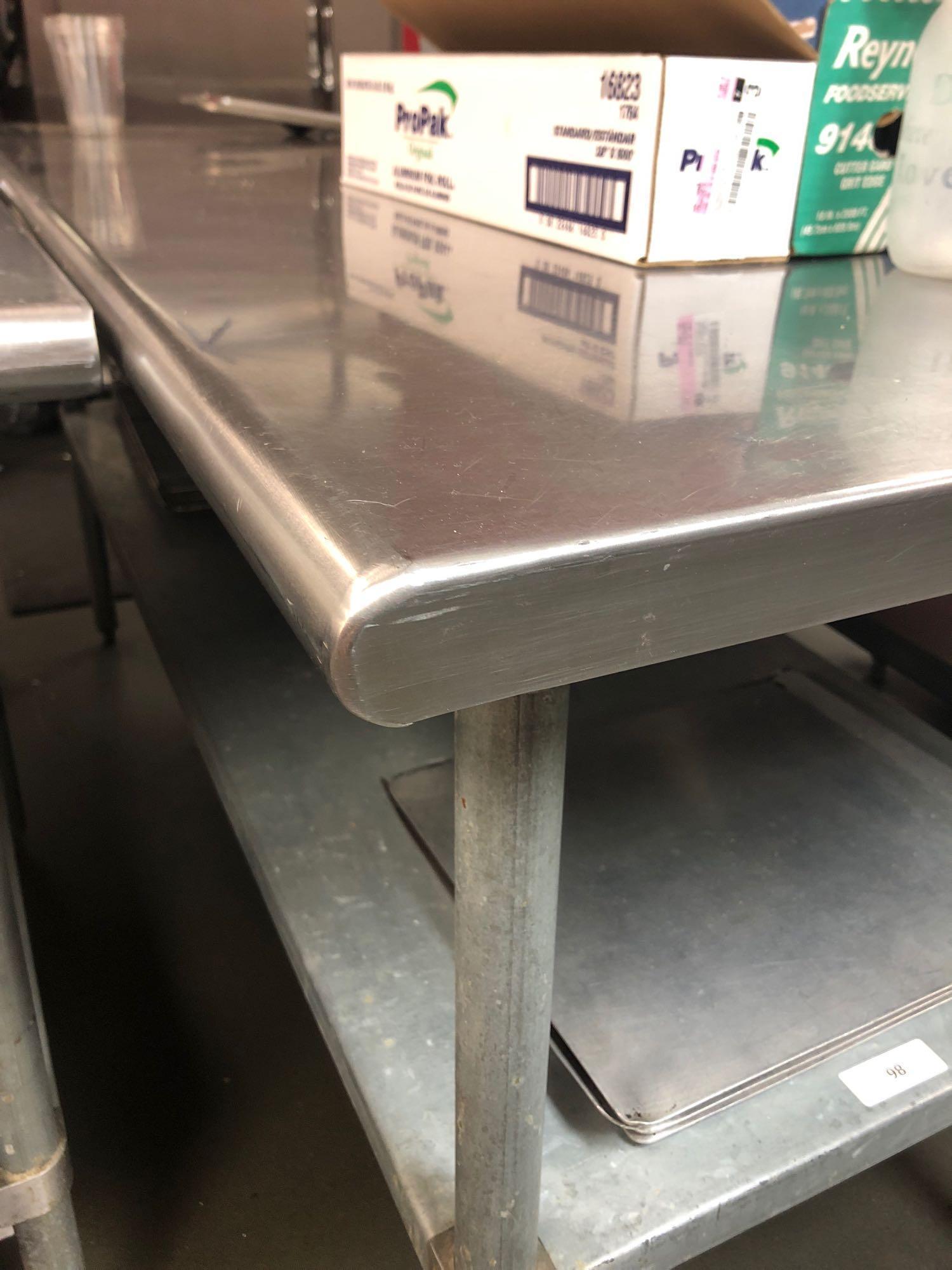 Stainless Steel Top Bullnose Prep Table