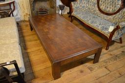 Lane Parkay Top Oak Coffee Table with Walnut Stain