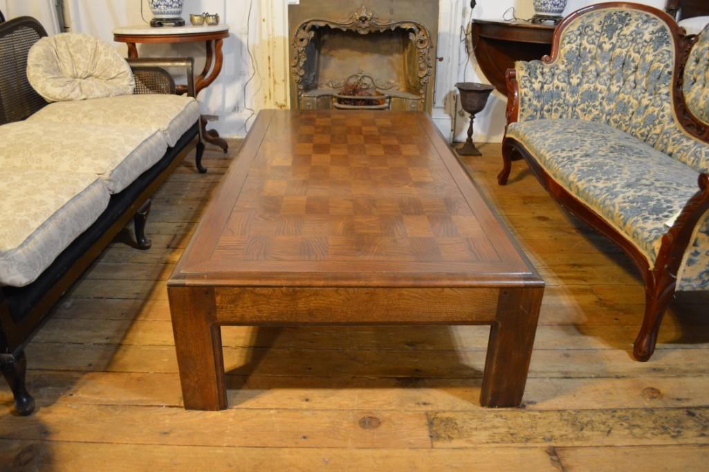 Lane Parkay Top Oak Coffee Table with Walnut Stain