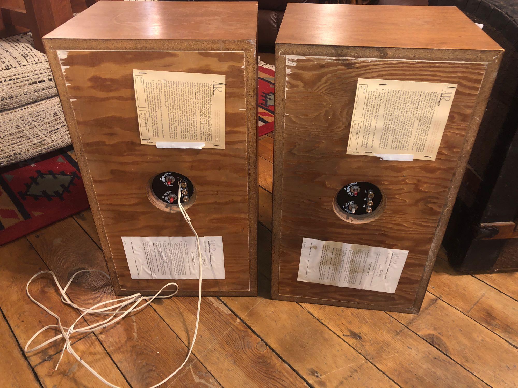 Custom Built Stereo Cabinet w/ (2) Accoustic Research AR-2ax Speakers