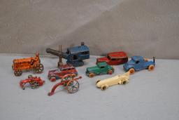 (8) Vintage Cast Iron Early Tootsie Toy/Hubley Lot