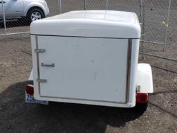 1980 2-Wheeled Cargo Trailer w/ Latched Roof & Back