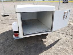 1980 2-Wheeled Cargo Trailer w/ Latched Roof & Back