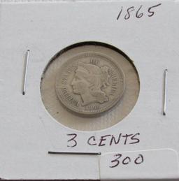 1865 Nickel Three Cent Piece