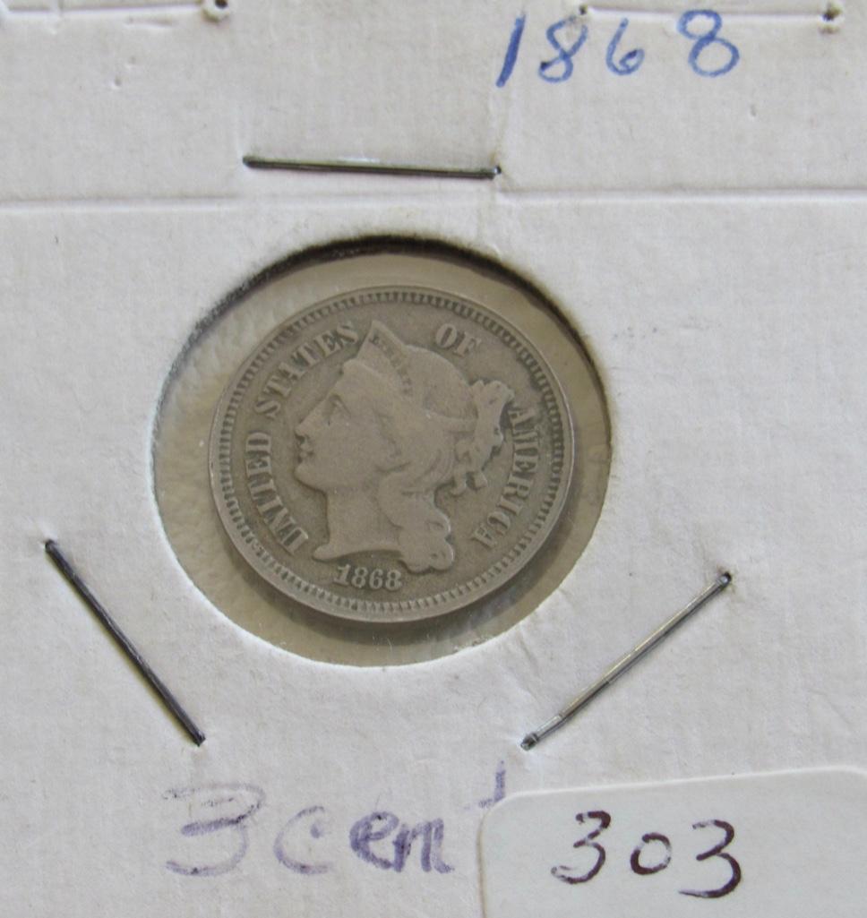 1868 Nickel Three Cent Piece