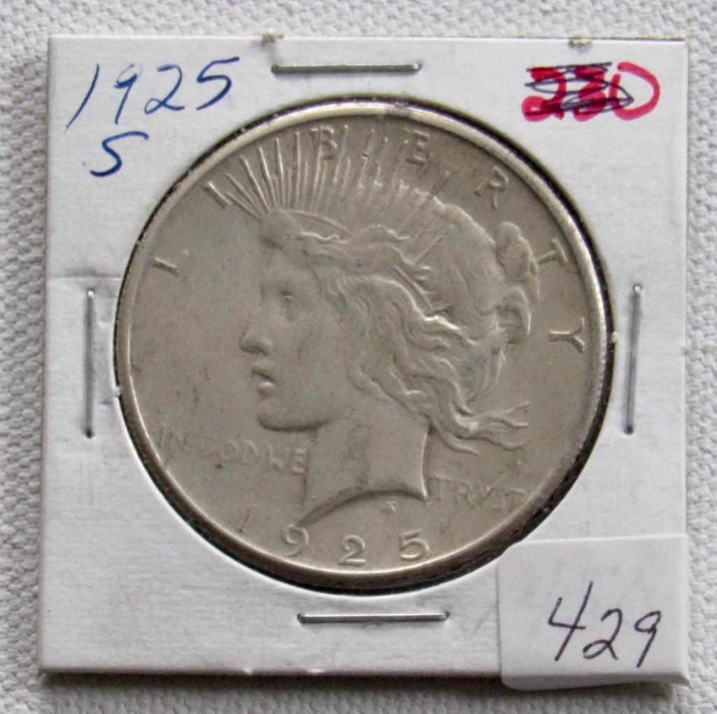 1925 S Silver Peace Dollar