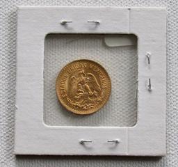 1955 Gold 5 Peso Mexican Gold