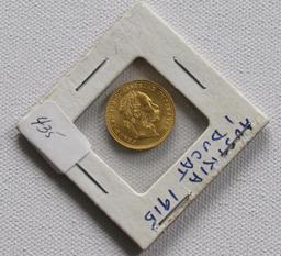 1915 Gold 1 Ducat Austrian Gold