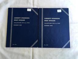 59 Assorted Liberty Standing Half Dollars in Whitman Folders 1916-1947 Including 1921D