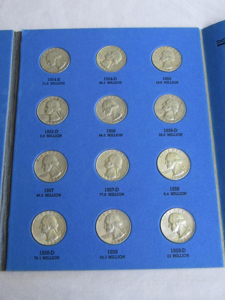 Partial Whitman Coin Folder 1 & 2 Washington Head Quarters including 1934, 36 D, 38S, 40D, 43, 43 S