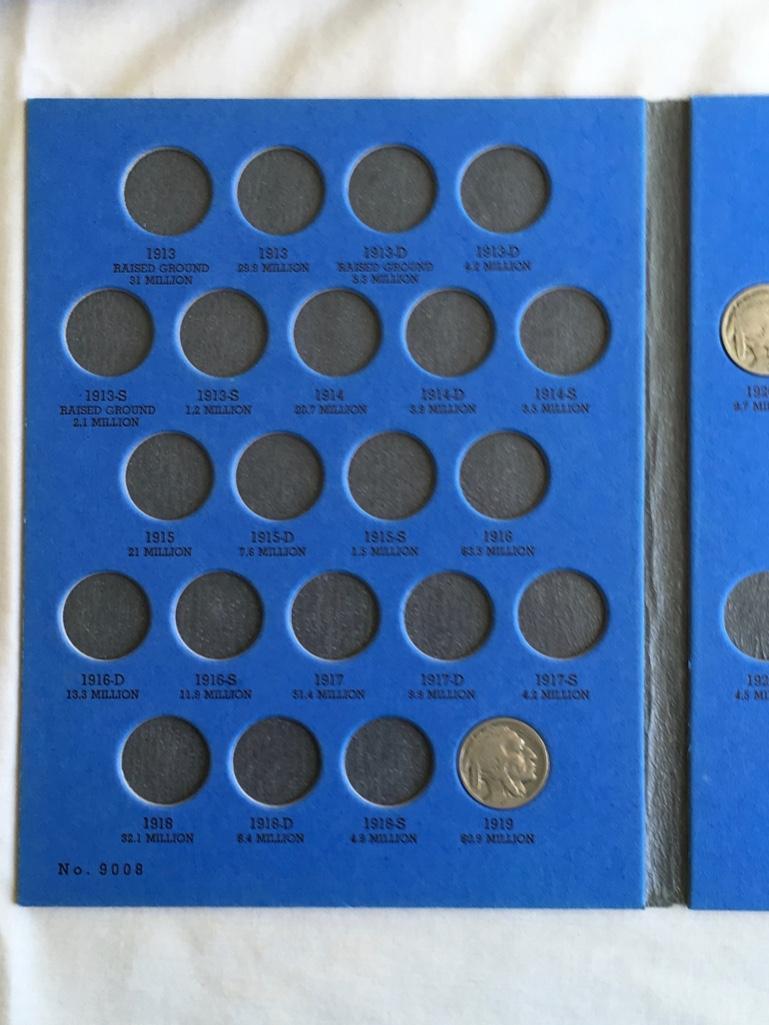 Lot of 3 Whitman Jefferson and Buffalo Nickel Coin folders (incomplete) (90+ coins included)