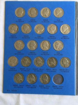 Lot of 3 Whitman Jefferson and Buffalo Nickel Coin folders (incomplete) (90+ coins included)