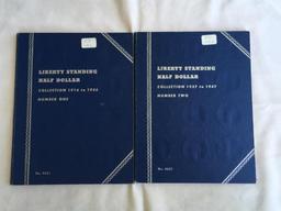 Both Whitman Silver Liberty Standing Half Dollar Books- 1916-1947 (not complete)(47 coins included)